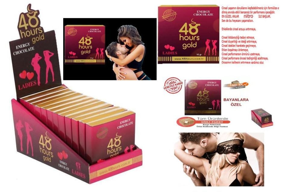 48 Hours Gold Ladies Bayanlar İçin Enerji Çikolatası 12 li Paket