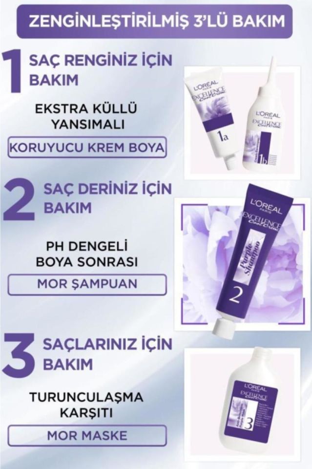 Loreal Excellence Cool Creme 6.11 Ekstra Küllü Koyu Kumral