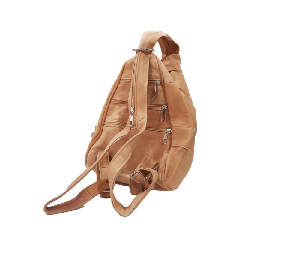 Seda Maymun Deri Sırt Çantası Taba Orta 35x25x35cm