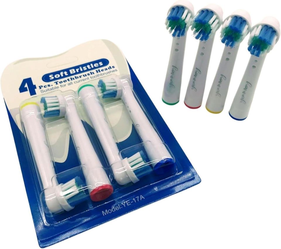 Soft Bristles Oral-B Uyumlu Yedek Diş Fırçası Başlıkları 4 Lü