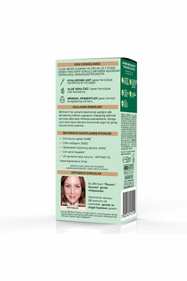 Garnier BB Krem Açık Ton 40 Ml Karma ve Yağlı Ciltler için 5in 1