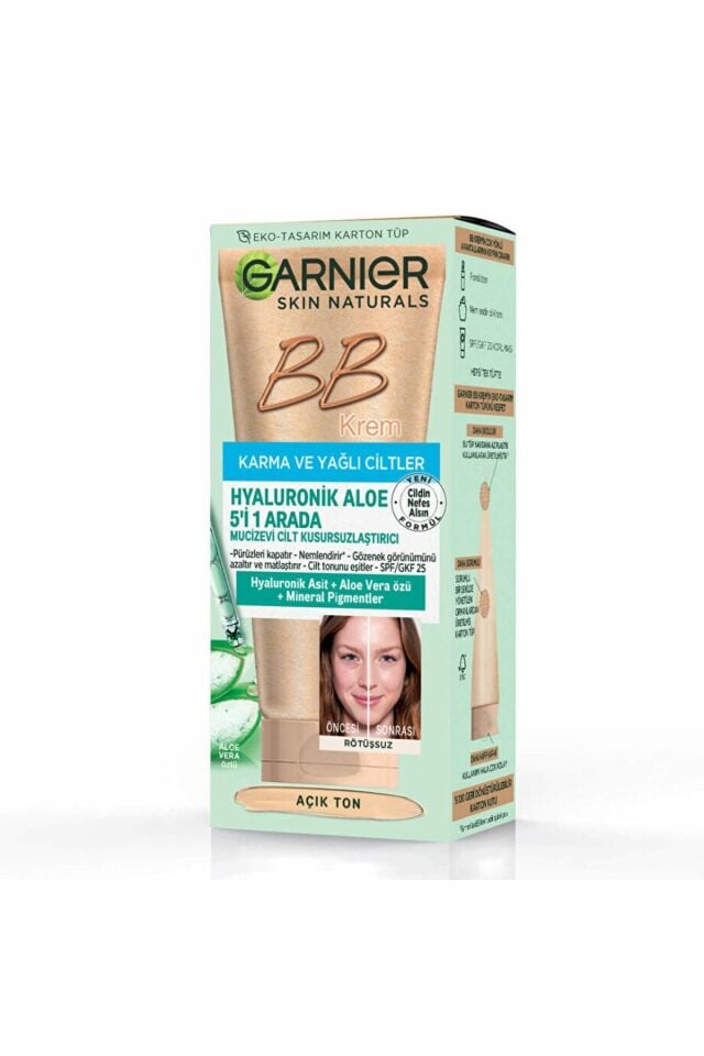 Garnier BB Krem Açık Ton 40 Ml Karma ve Yağlı Ciltler için 5in 1