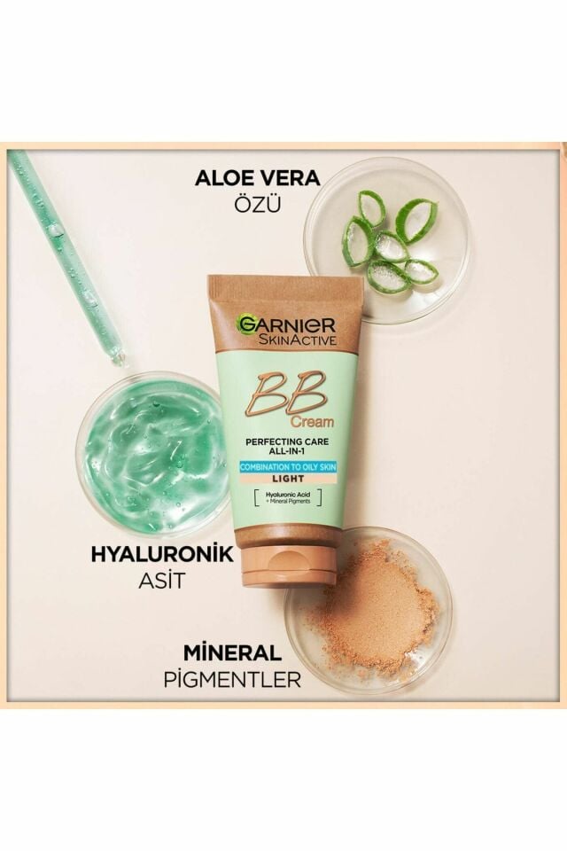 Garnier BB Krem Açık Ton 40 Ml Karma ve Yağlı Ciltler için 5in 1