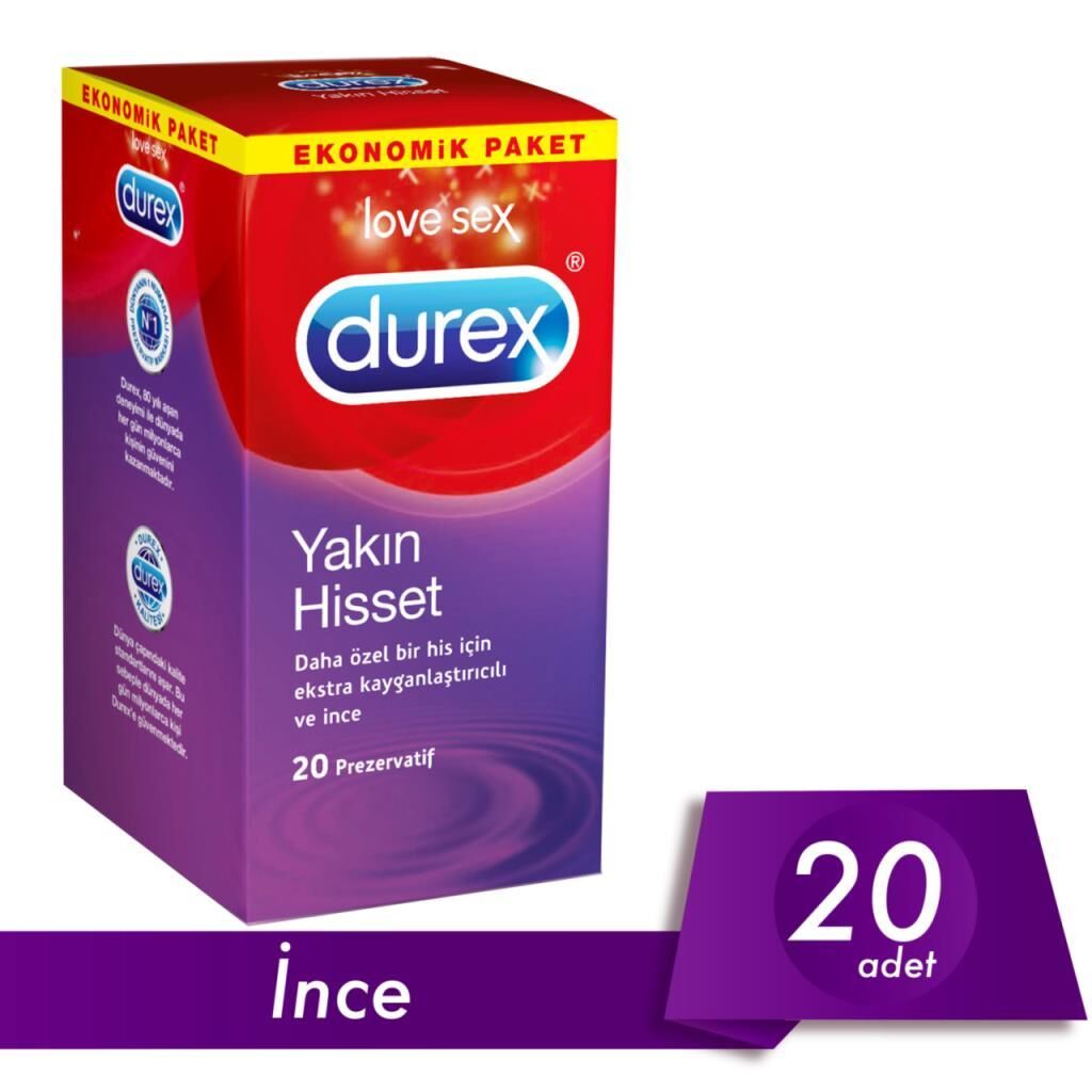 Durex Yakın Hisset Kondom 20 li
