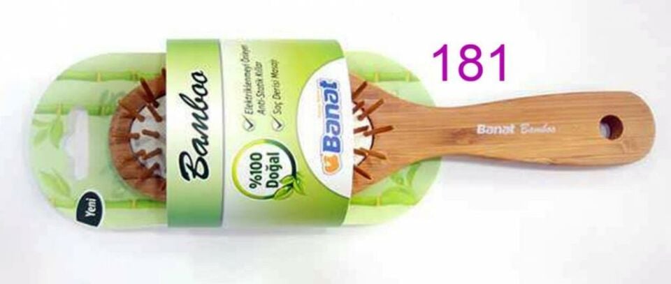 Banat Bamboo 181 %100 Doğal Saç Fırçası Orta