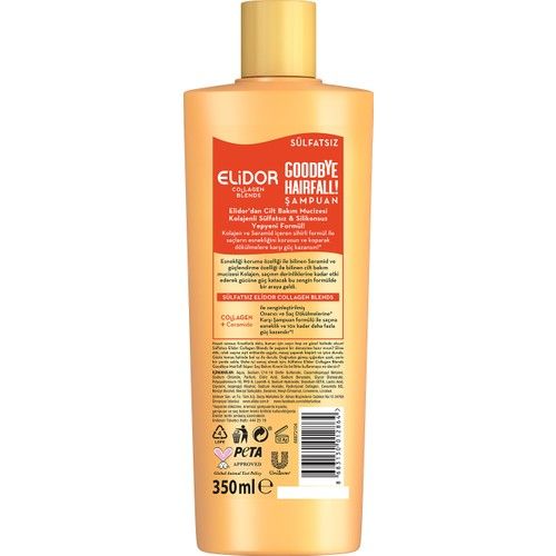 Elidor Collagen Blends Sülfatsız Saç Bakım Şampuanı Goodbye Hairfall Saç Dökülmelerine Karşı 350 ml