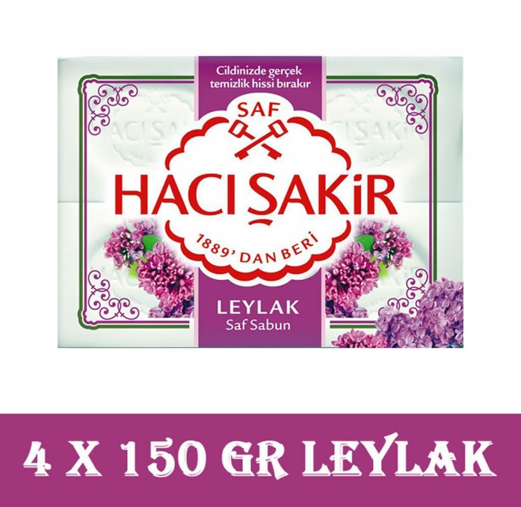 Hacı Şakir Katı Sabun 4x150 gr Leylak 600 gr