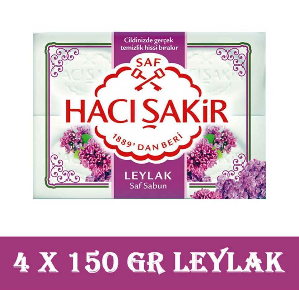 Hacı Şakir Katı Sabun 4x150 gr Leylak 600 gr