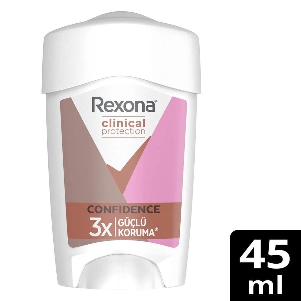 Rexona Clinical Protection Kadın Stick Deodorant Confidence 3x Güçlü Koruma 45 ml