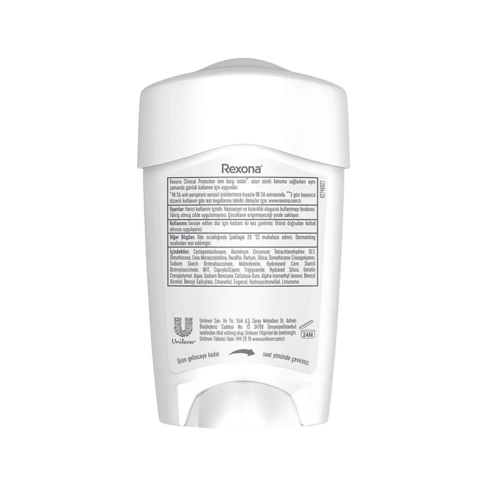 Rexona Clinical Protection Kadın Stick Deodorant Confidence 3x Güçlü Koruma 45 ml