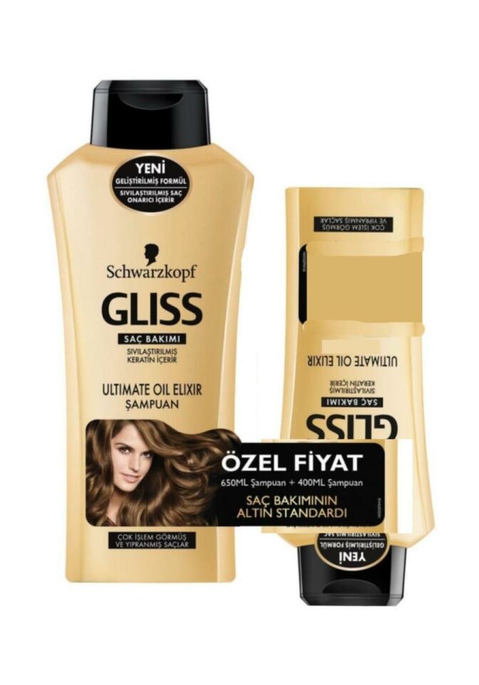 Gliss Ultimate Oil Elixir Şampuan 700 Ml + 200 Ml Saç Kremi