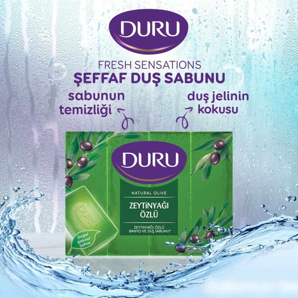 Duru Natural Olive Zeytinyağı Özlü Duş Sabunu 600 gr ( 150g x 4 )