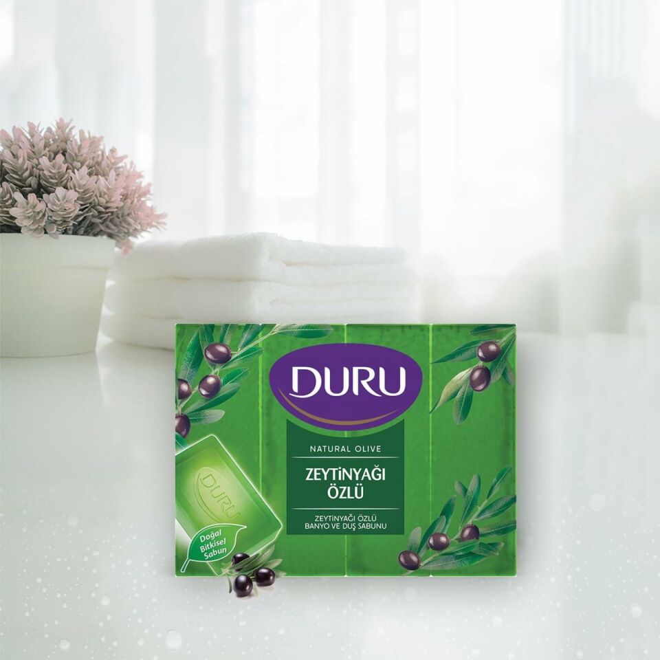 Duru Natural Olive Zeytinyağı Özlü Duş Sabunu 600 gr ( 150g x 4 )