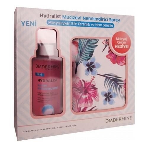Diadermine Mucizevi Nemlendirici Bakım Spreyi - Hydralist Mist 100 ml + Çanta