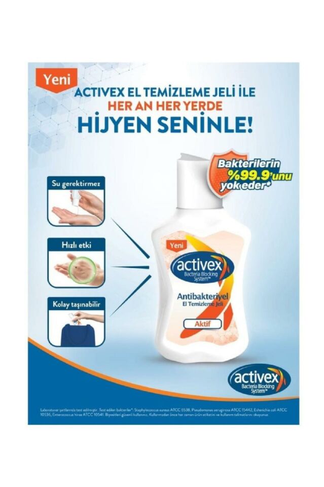 Activex Antibakteriye El Temizleme Jeli Aktif 100ml