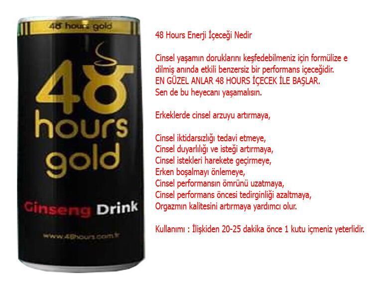 48 Hours Gold Enerji İçeceği 150ml Ginseng Drink 12 li Paket