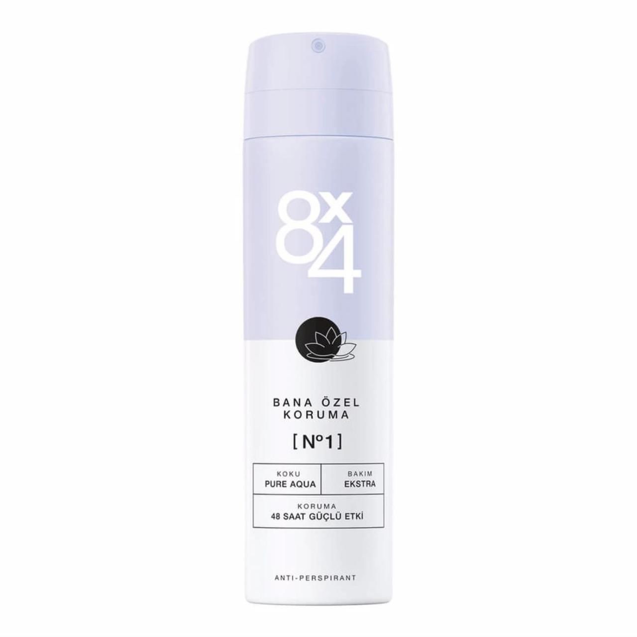 8x4 Bana Özel Koruma No:1 Pure Aqua Kadın Deodorant 150ml