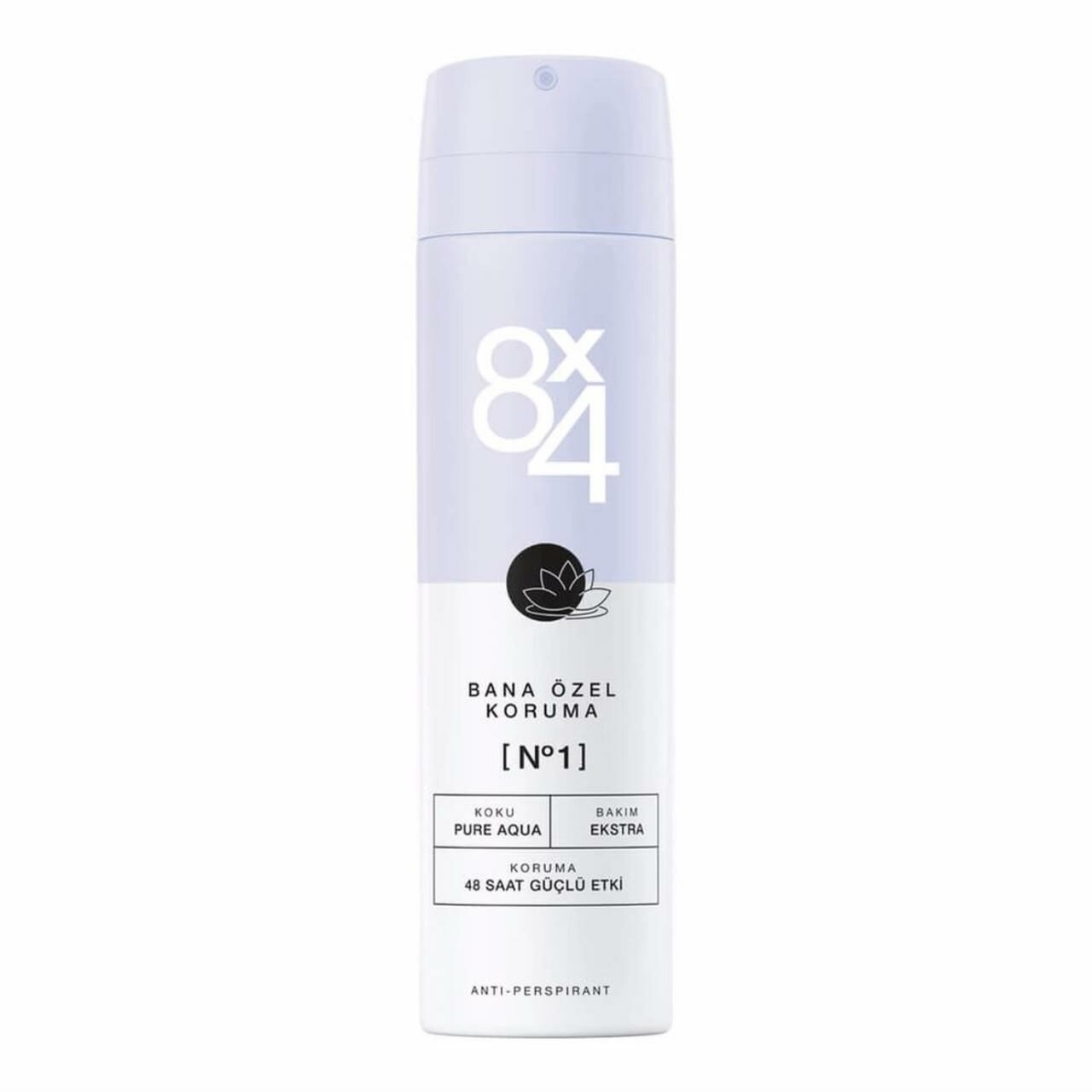 8x4 Bana Özel Koruma No:1 Pure Aqua Kadın Deodorant 150ml