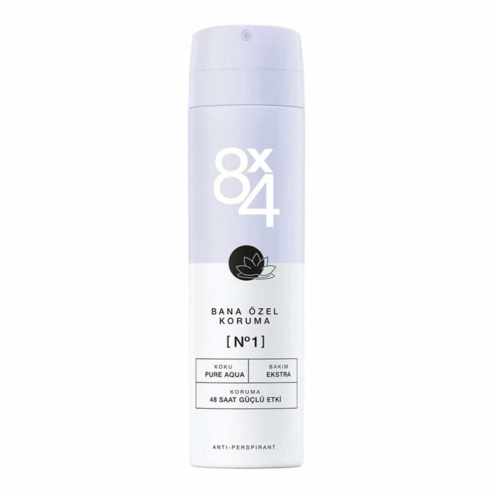 8x4 Bana Özel Koruma No:1 Pure Aqua Kadın Deodorant 150ml