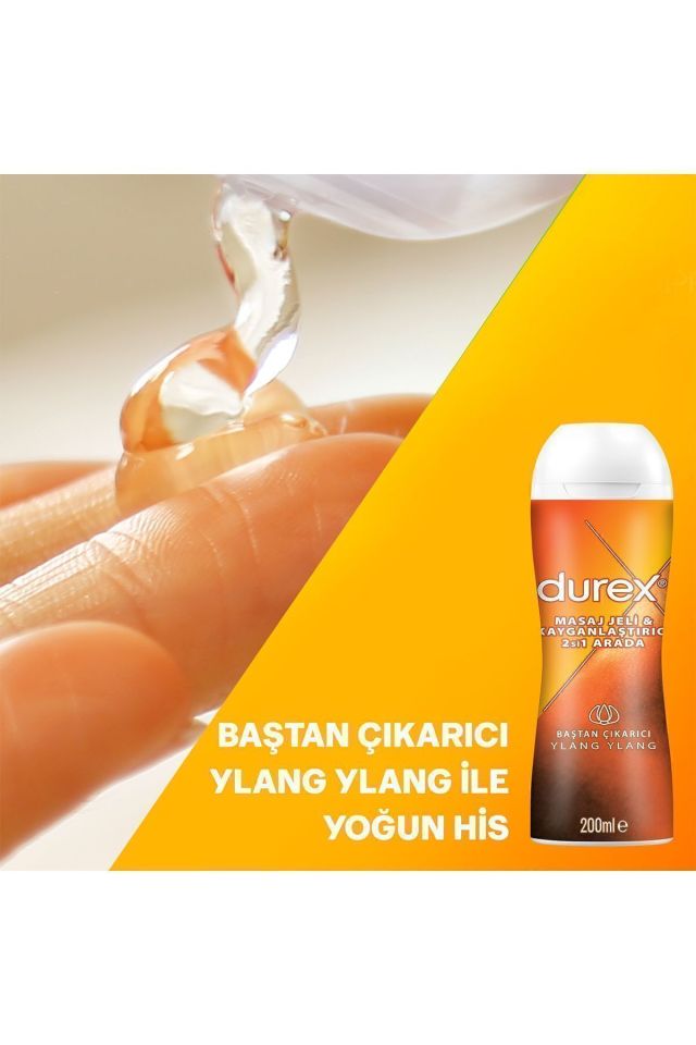 Durex Masaj Jeli ve Kayganlaştırıcı 2 si 1 Arada  Hassas Ylang Ylang 200 Ml - Skt:02/26