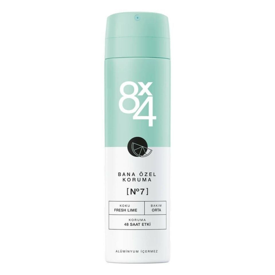 8x4 Bana Özel Koruma No:7 Fresh Lime Kadın Deodorant 150ml