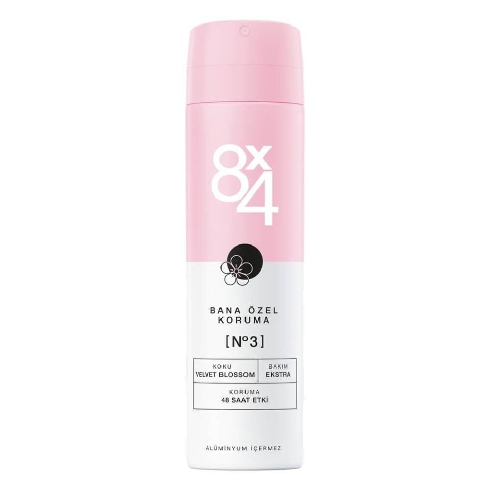 8x4 Bana Özel Koruma No:3 Velvet Blossom Kadın Deodorant 150ml