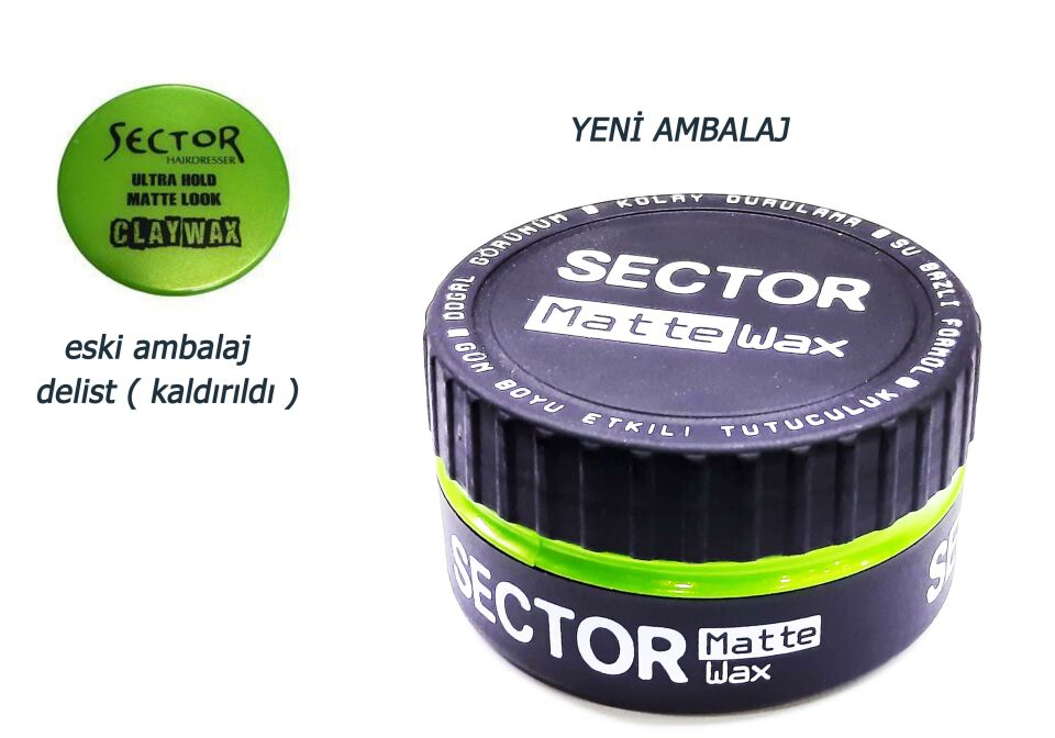 Sector Süper Wax Fix Mania Matte Look Yeşil Clay 150 Ml
