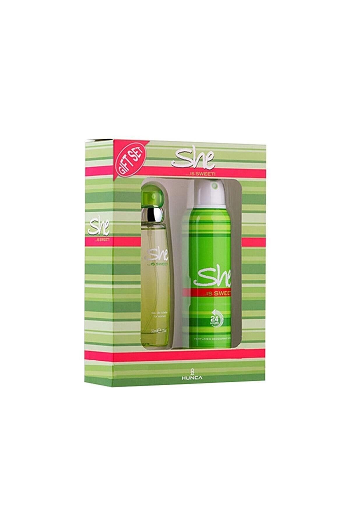 She Sweet 50ML Edt ml + Deodorant Bayan Parfüm Set