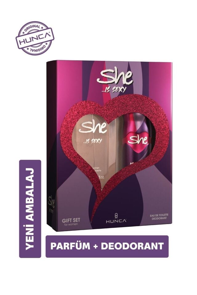 She Sexy 50ML Edt ml + Deodorant Bayan Parfüm Set Yeni