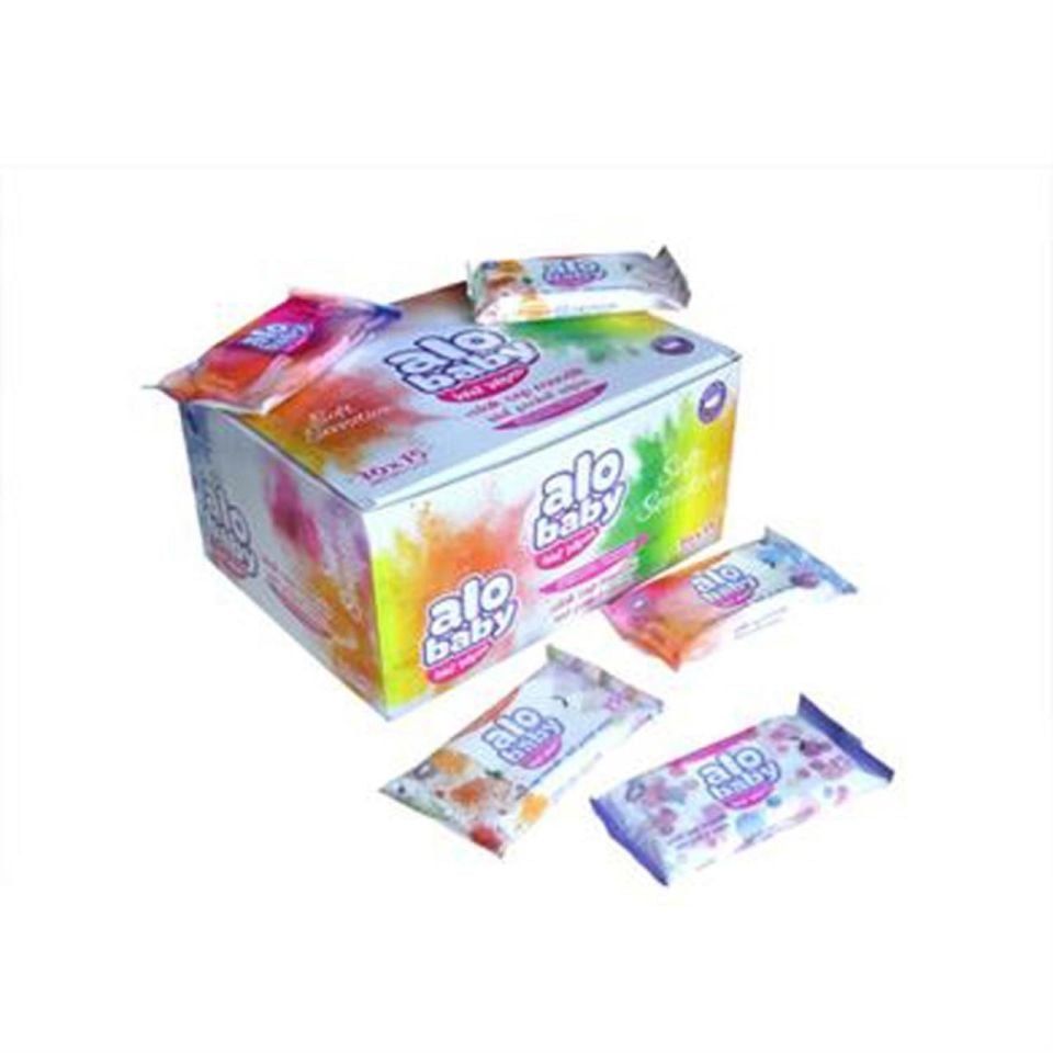 36 Adet Standlı Alo Baby Islak Cep Mendili 15 li