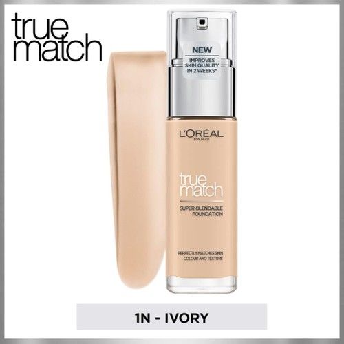 Loreal True Match Foundation 1N Ivory 30 Ml Nemlendirme Etkili