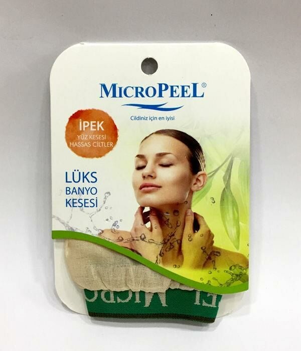 Micropeel İpek Kese Lüx Banyo Yüz Kesesi Hasas