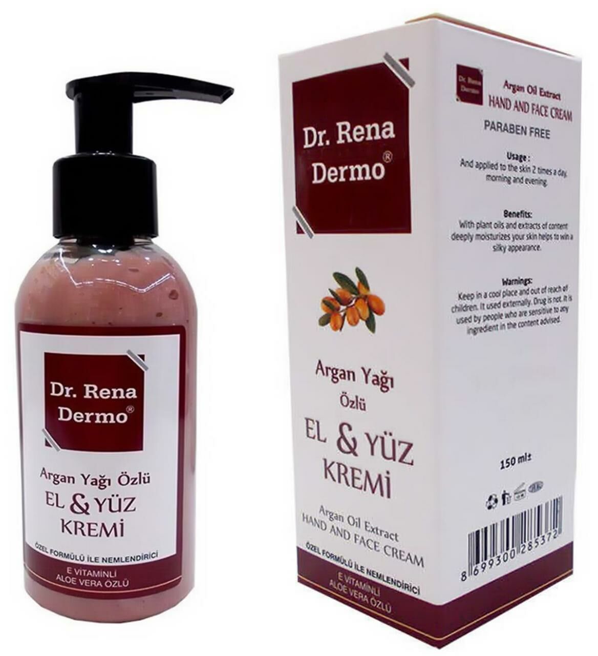 Dr.Rena Dermo Argan Yağı Özlü El Yüz Krem 150ml