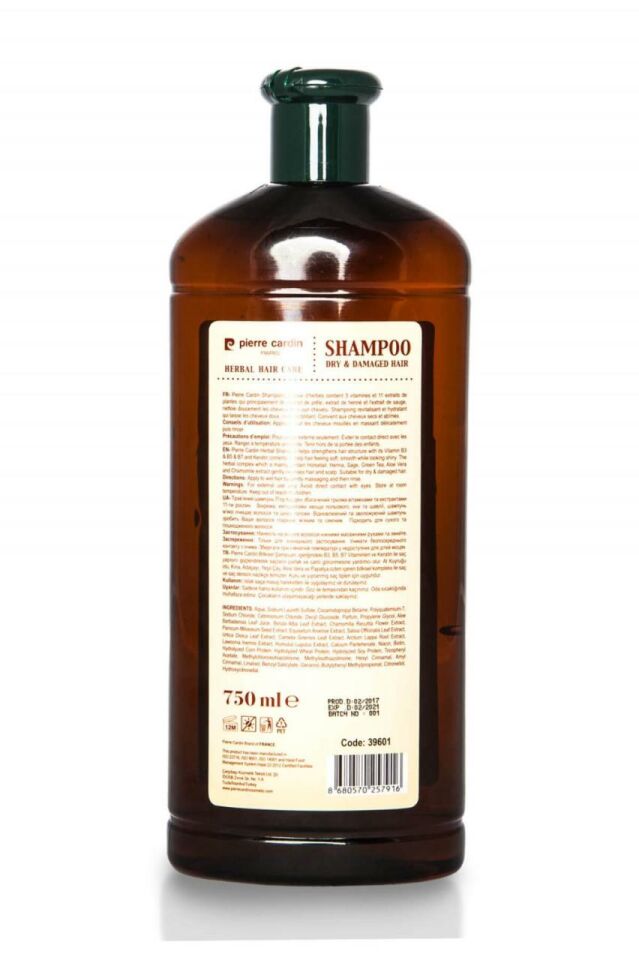 Pierre Cardin Herbal Bitkisel Şampuan - Kuru ve Yıpranmış Saçlar 750 Ml 39601