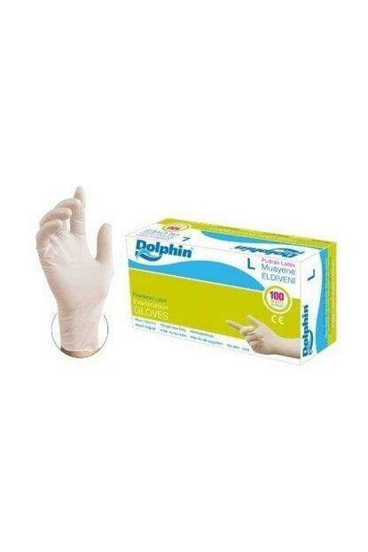 2 Adet Eldiven Latex Dolphin L Pudralı