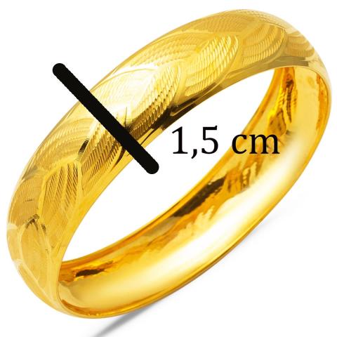 1,5 cm Enli 8 Ayar Altın Bilezik