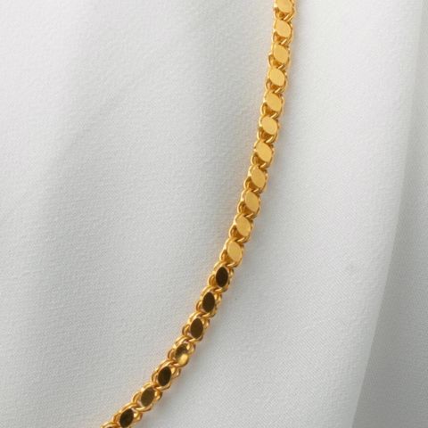 8 Ayar Altın Pullu Zincir - 45 cm