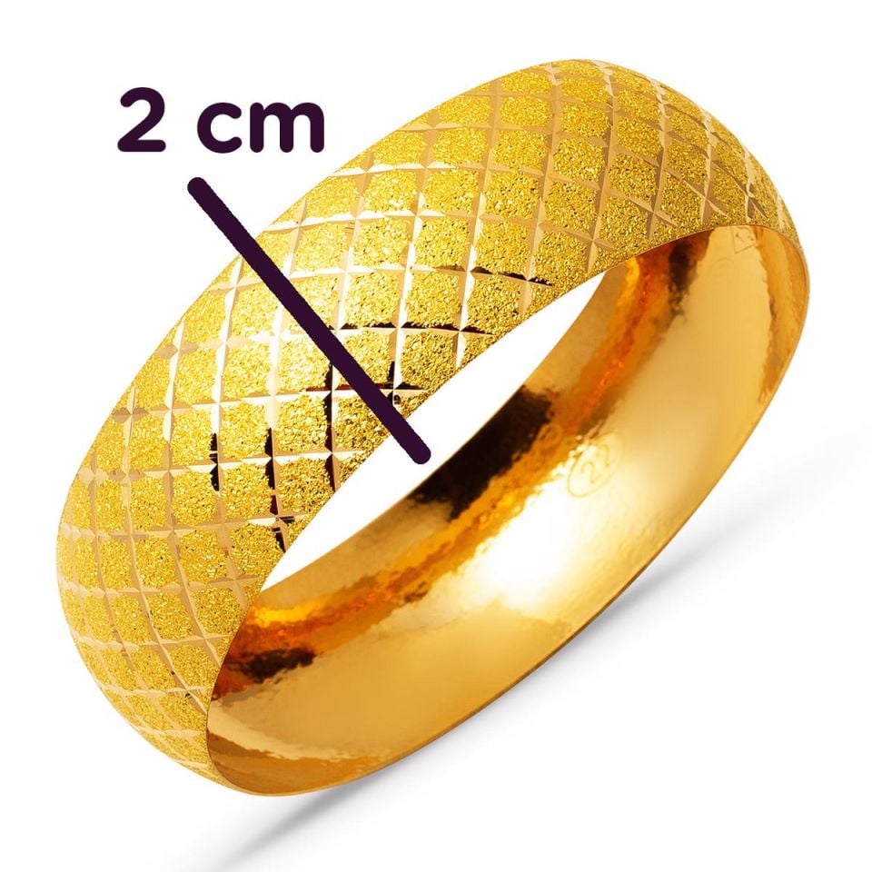 30 gr 22 Ayar Altın Mega Bilezik (2 cm Enli)