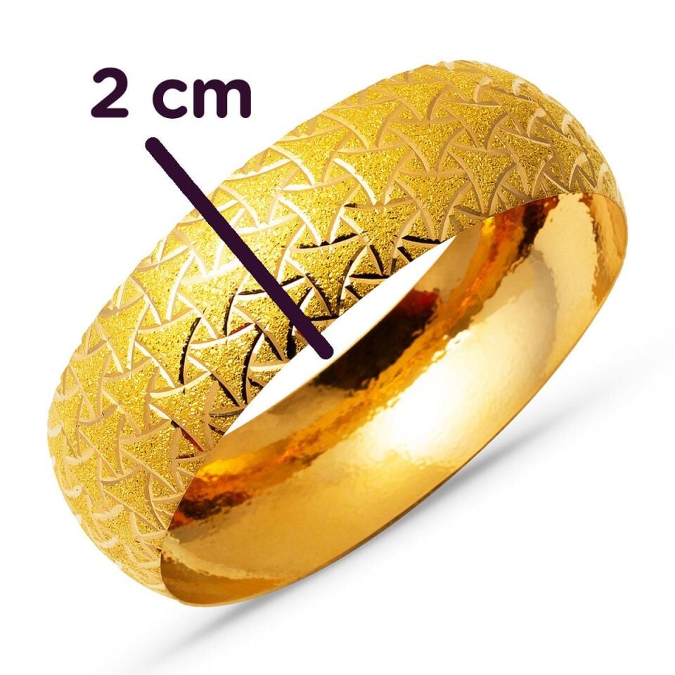 30 gr Mega 22 Ayar Altın Bilezik ( 2 cm Enli)