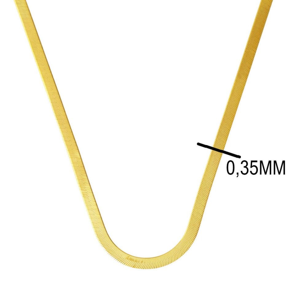 Ezme Altın Zincir Kolye 14 Ayar 55 cm. 3,5 mm.