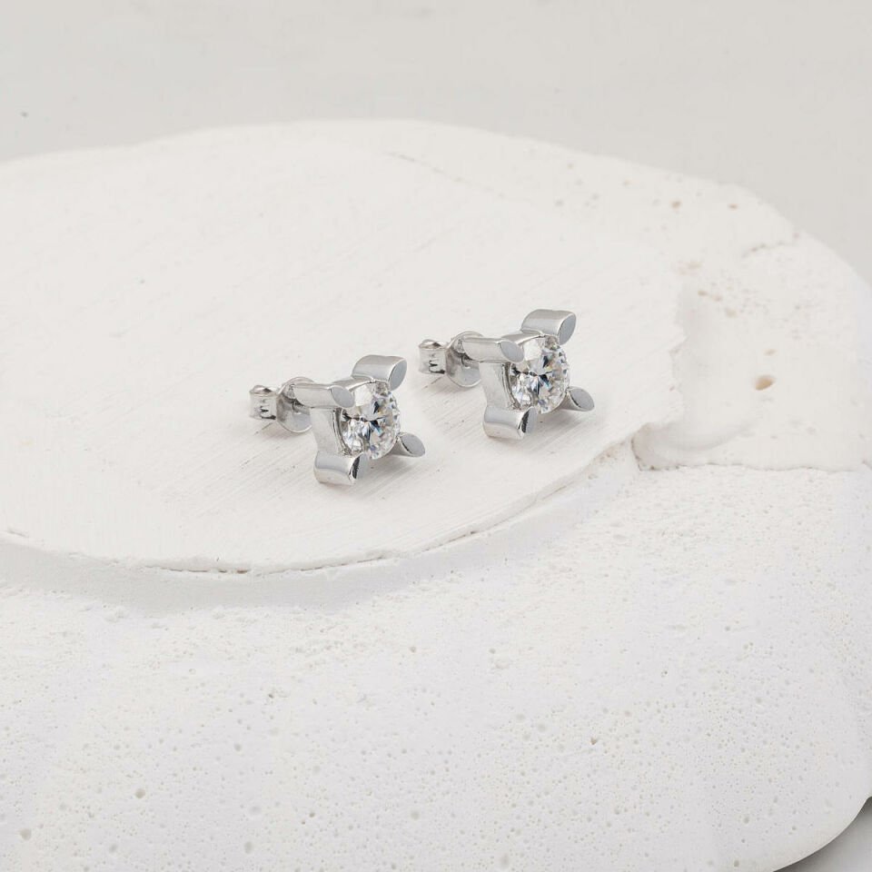 1,20 ct. Mozanit Altın Kolye Küpe Seti