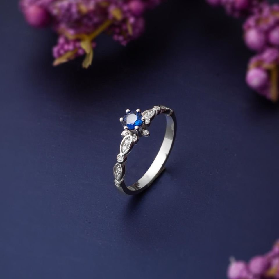 0,40 Ct. Safir Pırlantalı Yüzük