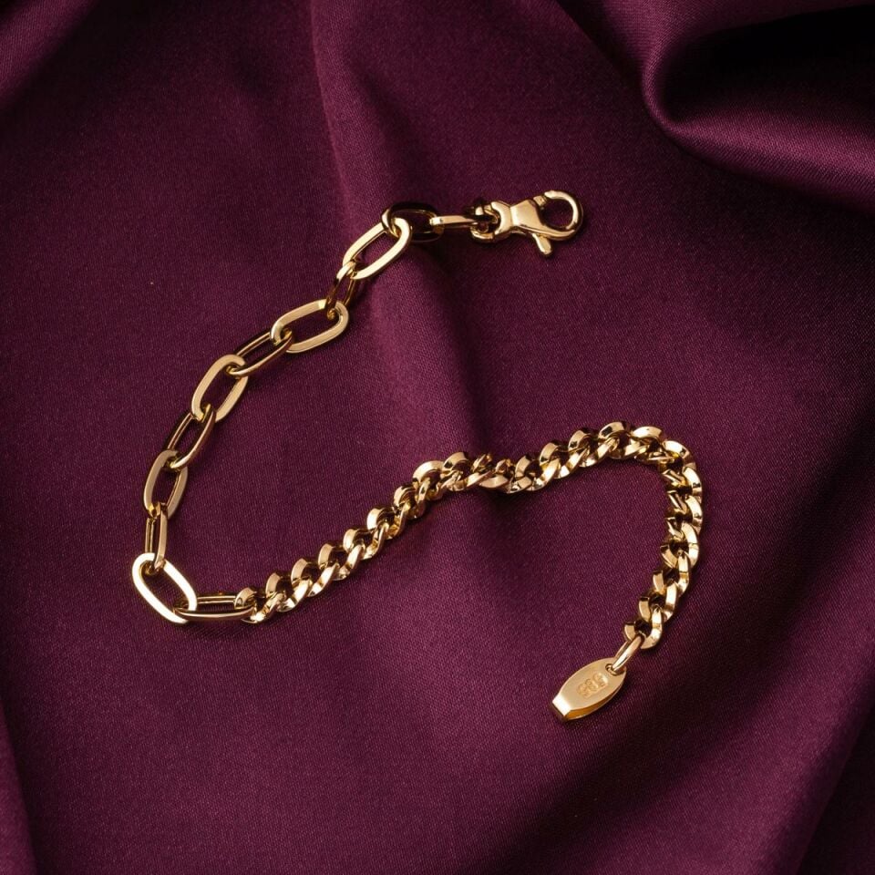 14 Ayar Altın Tiffany Zincir Bileklik