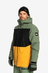 Quiksilver Sycamore Erkek Yeşil-Sarı Kayak Montu