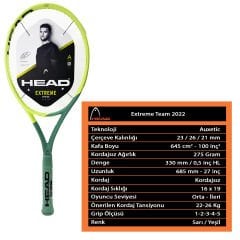 Head Extreme Team 2022 Kordajsız Tenis Raketi