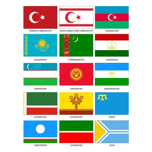 ☪Türk Devletleri Bayrakları