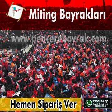 Ak Parti için Sopalı Bayrak