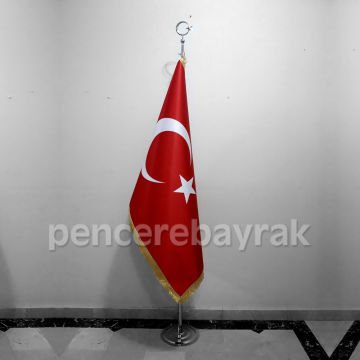 Makam ☪ Türk Bayrağı – 100x150 cm - ORTA KALİTE
