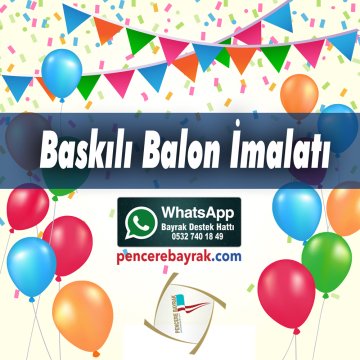 Çok Renkli Baskılı Balon