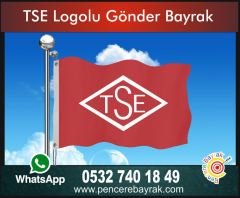 Kırmızı TSE Türk Standartları Enstitüsü Gönder Bayrağı - 70x105 cm